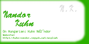 nandor kuhn business card